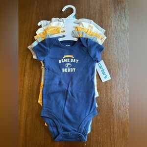 Carter's Blue Game Day Buddy Bodysuits